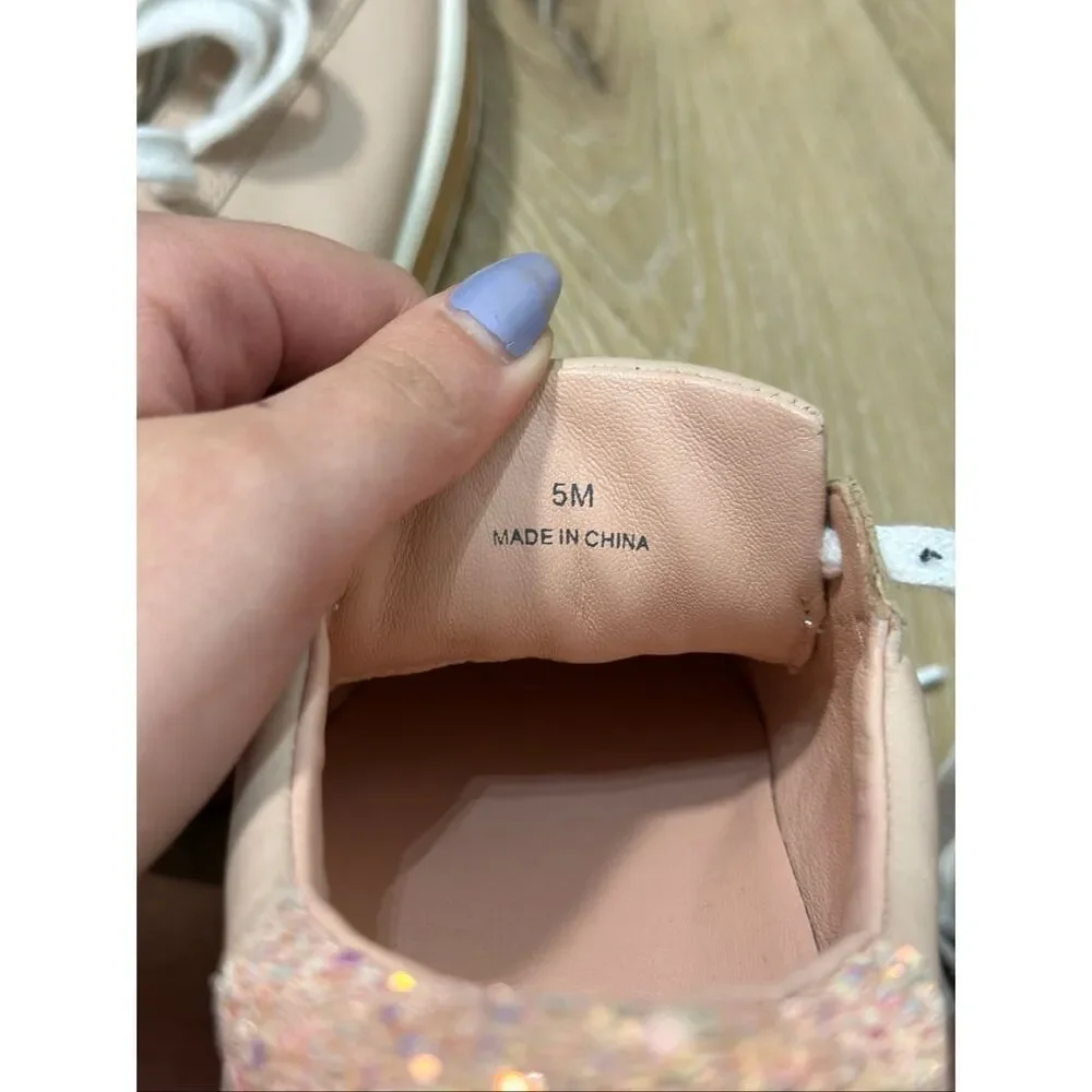 Kate Spade New York Amy Cork Bottom Blush Pink 100% Leather Sneakers Women's 5US